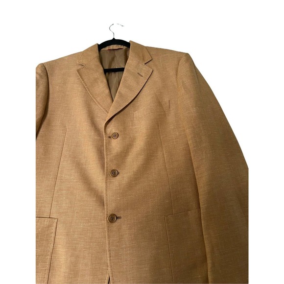 LANIFICIO GALTES Mens Blazer 3 Button Classic Linen Jacket Italy Size 42 - Picture 3 of 5